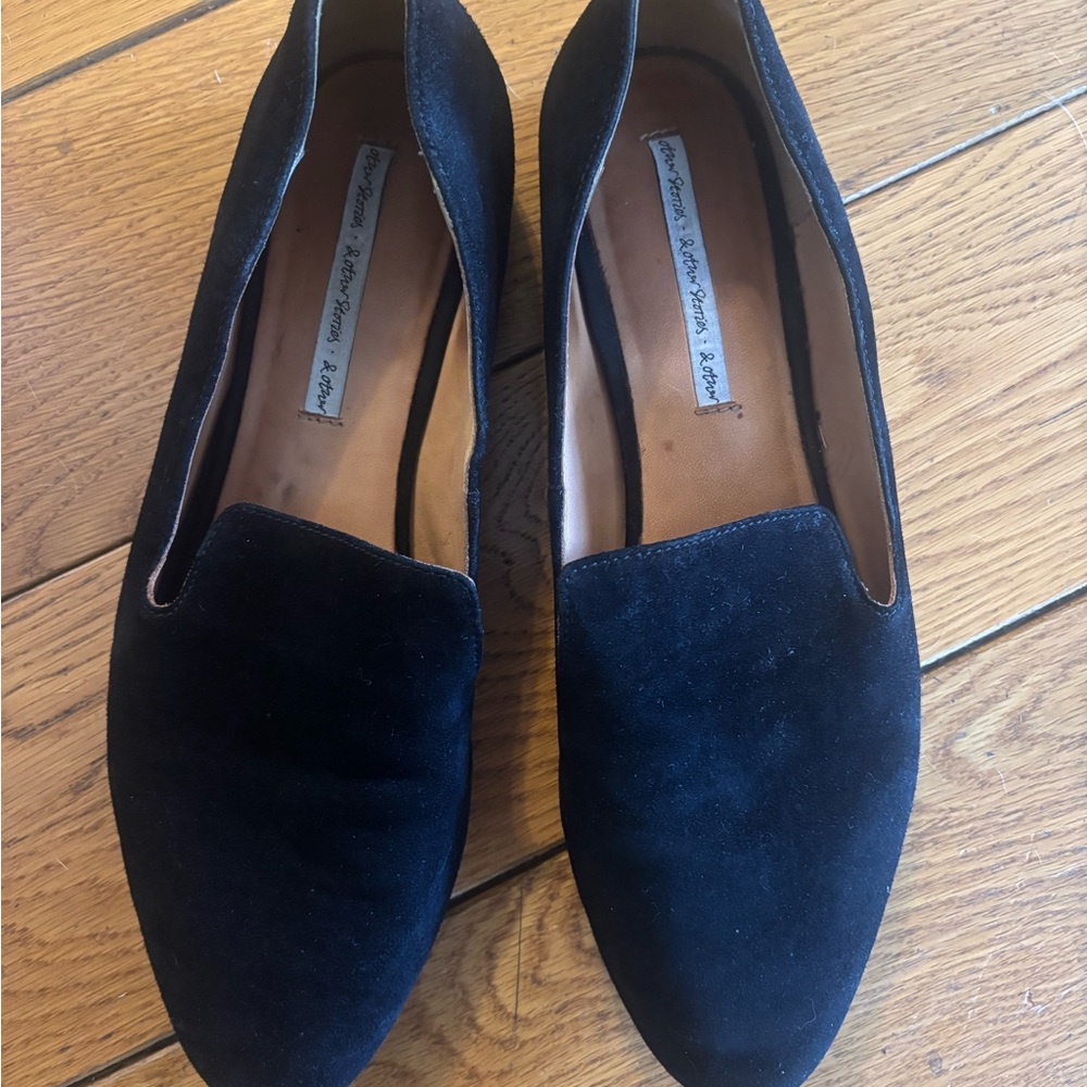 & Other Stories Black Suede Loafers